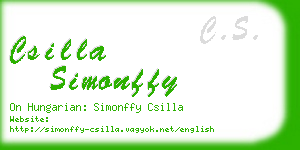 csilla simonffy business card